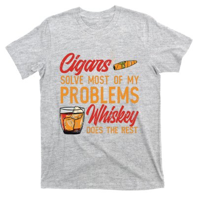 Cuban Cigar Smoking Whiskey Drinker Whisky Bourbon T-Shirt