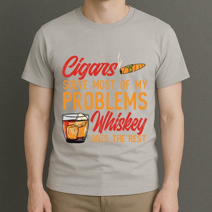 Cuban Cigar Smoking Whiskey Drinker Whisky Bourbon T-Shirt