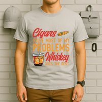 Cuban Cigar Smoking Whiskey Drinker Whisky Bourbon T-Shirt