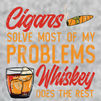 Cuban Cigar Smoking Whiskey Drinker Whisky Bourbon T-Shirt