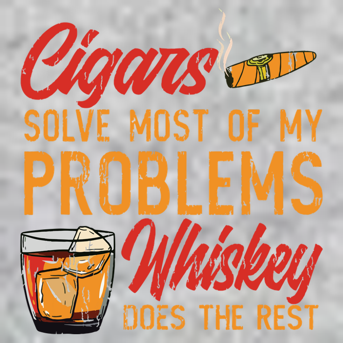 Cuban Cigar Smoking Whiskey Drinker Whisky Bourbon T-Shirt