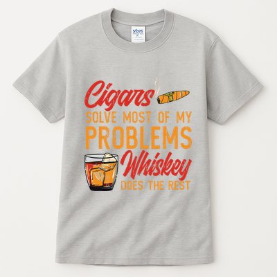 Cuban Cigar Smoking Whiskey Drinker Whisky Bourbon Tall T-Shirt