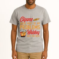 Cuban Cigar Smoking Whiskey Drinker Whisky Bourbon Tall T-Shirt