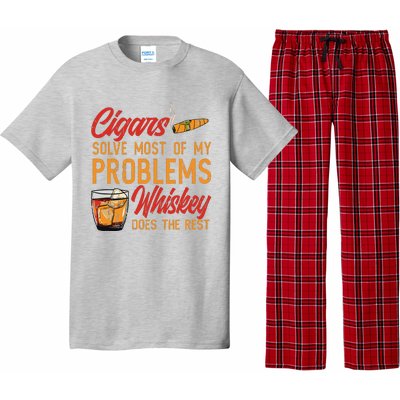 Cuban Cigar Smoking Whiskey Drinker Whisky Bourbon Pajama Set