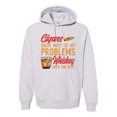 Cuban Cigar Smoking Whiskey Drinker Whisky Bourbon Premium Hoodie