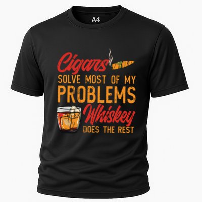 Cuban Cigar Smoking Whiskey Drinker Whisky Bourbon Performance Shirt