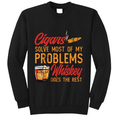 Cuban Cigar Smoking Whiskey Drinker Whisky Bourbon Sweatshirt