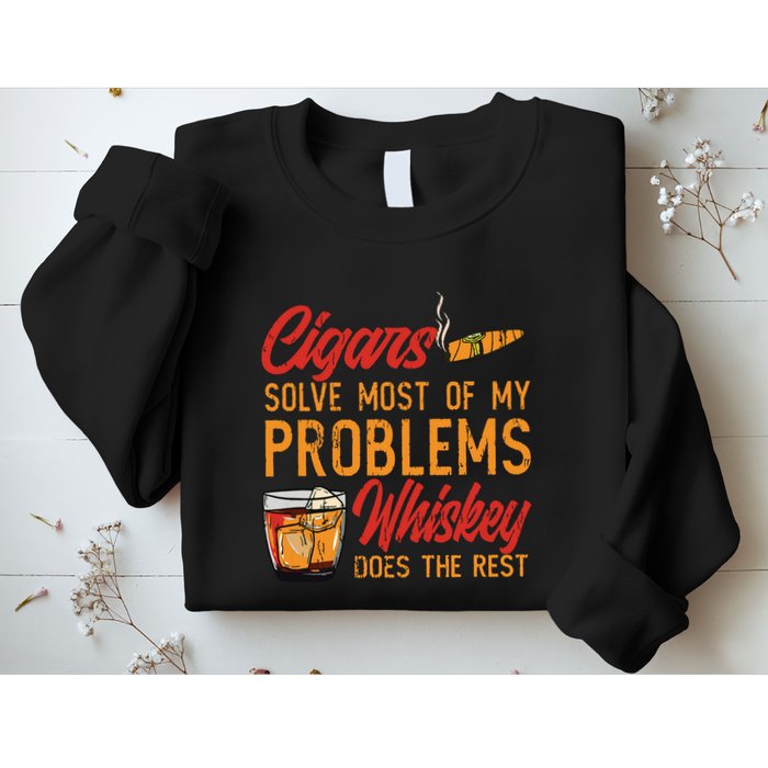 Cuban Cigar Smoking Whiskey Drinker Whisky Bourbon Sweatshirt