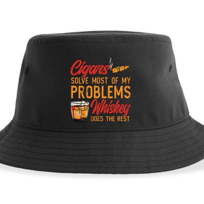 Cuban Cigar Smoking Whiskey Drinker Whisky Bourbon Sustainable Bucket Hat