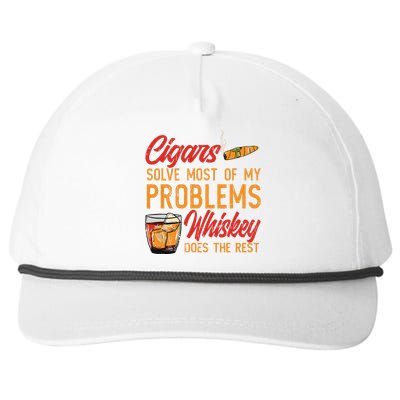 Cuban Cigar Smoking Whiskey Drinker Whisky Bourbon Snapback Five-Panel Rope Hat