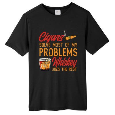 Cuban Cigar Smoking Whiskey Drinker Whisky Bourbon Tall Fusion ChromaSoft Performance T-Shirt