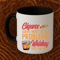 Cuban Cigar Smoking Whiskey Drinker Whisky Bourbon Mug