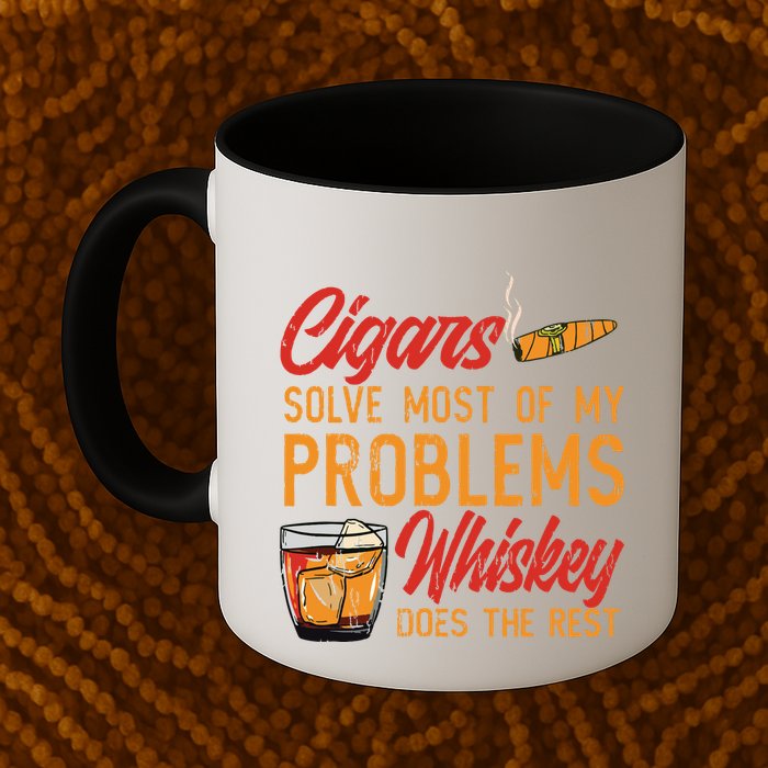 Cuban Cigar Smoking Whiskey Drinker Whisky Bourbon Mug
