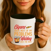 Cuban Cigar Smoking Whiskey Drinker Whisky Bourbon Mug