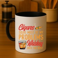 Cuban Cigar Smoking Whiskey Drinker Whisky Bourbon Mug
