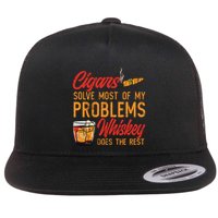 Cuban Cigar Smoking Whiskey Drinker Whisky Bourbon Flatbill Hat