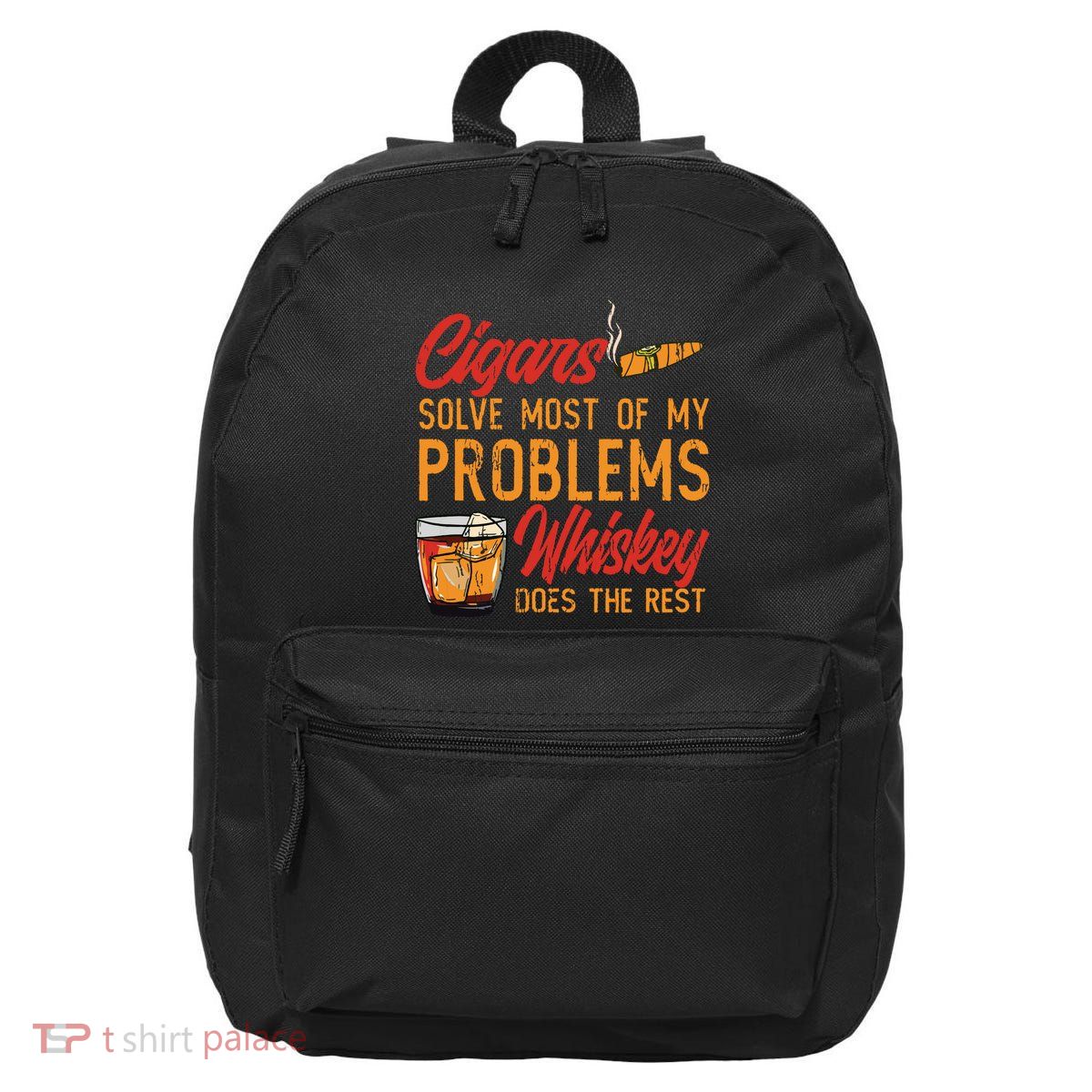 Cuban Cigar Smoking Whiskey Drinker Whisky Bourbon 16 in Basic Backpack