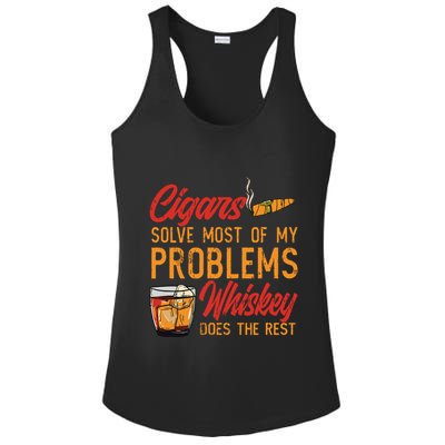Cuban Cigar Smoking Whiskey Drinker Whisky Bourbon Ladies PosiCharge Competitor Racerback Tank