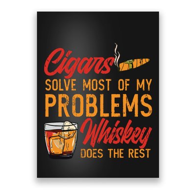 Cuban Cigar Smoking Whiskey Drinker Whisky Bourbon Poster