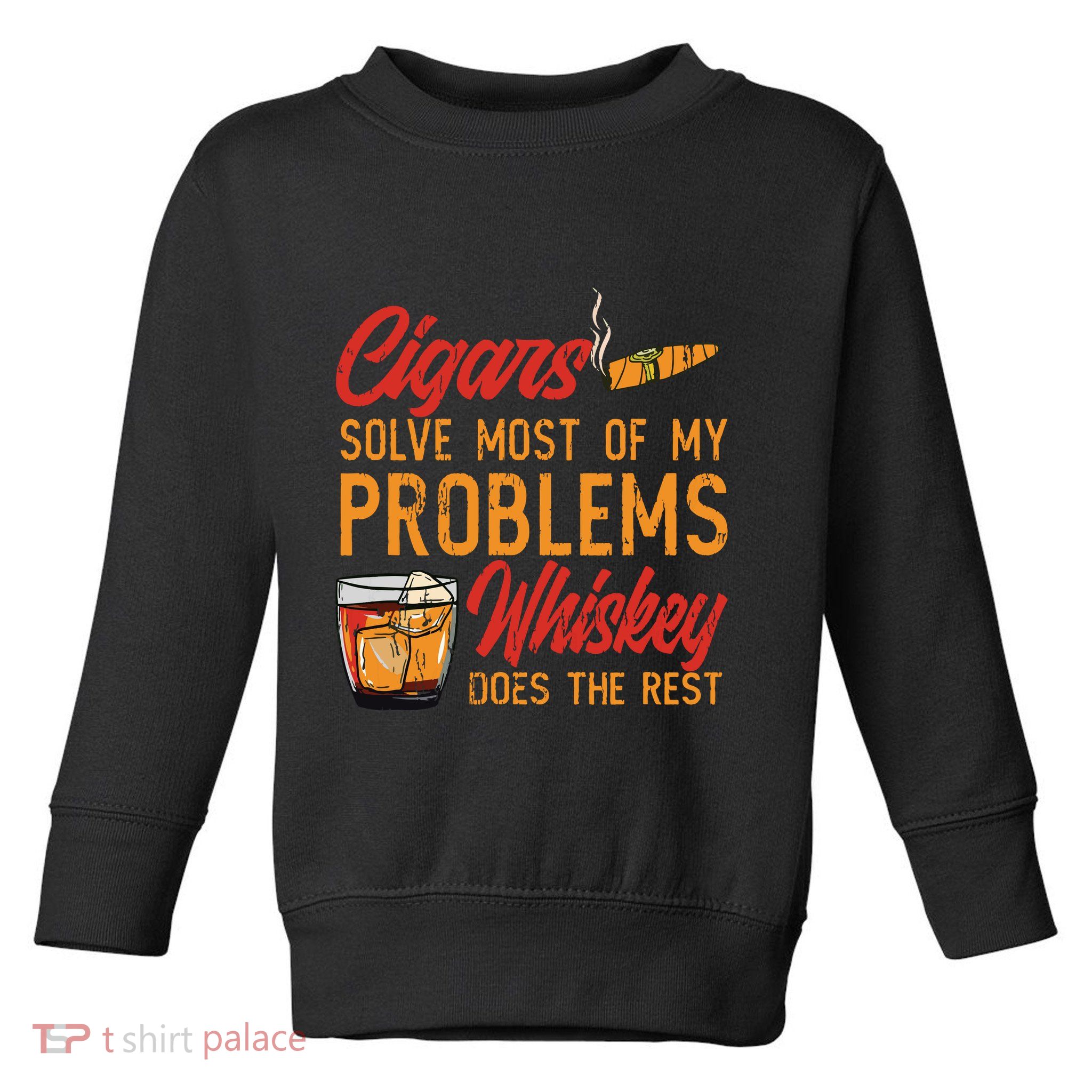 Cuban Cigar Smoking Whiskey Drinker Whisky Bourbon Toddler Sweatshirt