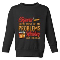 Cuban Cigar Smoking Whiskey Drinker Whisky Bourbon Toddler Sweatshirt
