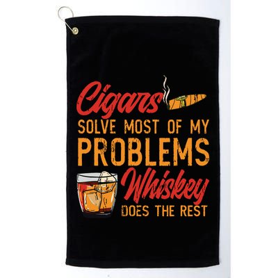Cuban Cigar Smoking Whiskey Drinker Whisky Bourbon Golf Towel