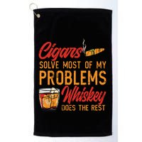 Cuban Cigar Smoking Whiskey Drinker Whisky Bourbon Golf Towel