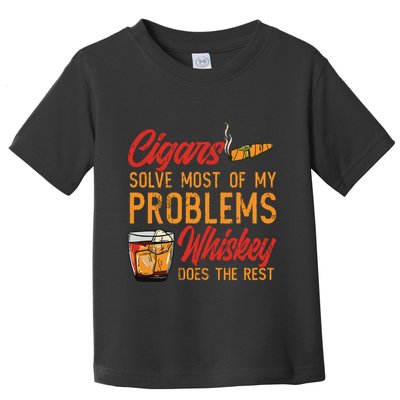 Cuban Cigar Smoking Whiskey Drinker Whisky Bourbon Toddler T-Shirt