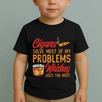 Cuban Cigar Smoking Whiskey Drinker Whisky Bourbon Toddler T-Shirt