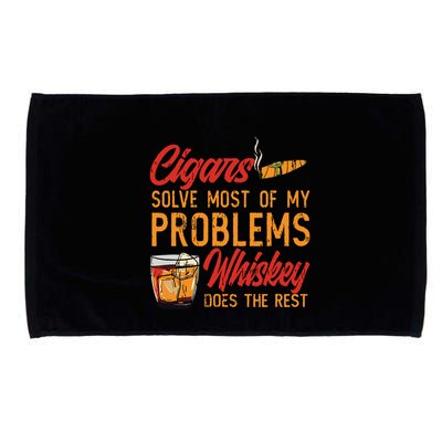 Cuban Cigar Smoking Whiskey Drinker Whisky Bourbon Microfiber Hand Towel