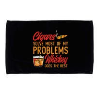 Cuban Cigar Smoking Whiskey Drinker Whisky Bourbon Microfiber Hand Towel