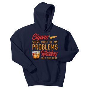 Cuban Cigar Smoking Whiskey Drinker Whisky Bourbon Kids Hoodie