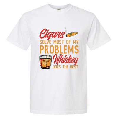 Cuban Cigar Smoking Whiskey Drinker Whisky Bourbon Garment-Dyed Heavyweight T-Shirt