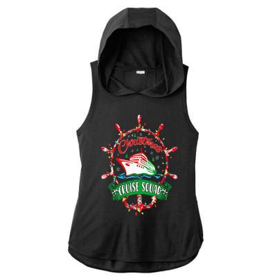 Christmas Cruise Squad Christmas Vacation Cruise Squad Ladies PosiCharge Tri-Blend Wicking Draft Hoodie Tank