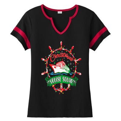 Christmas Cruise Squad Christmas Vacation Cruise Squad Ladies Halftime Notch Neck Tee