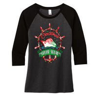 Christmas Cruise Squad Christmas Vacation Cruise Squad Women's Tri-Blend 3/4-Sleeve Raglan Shirt