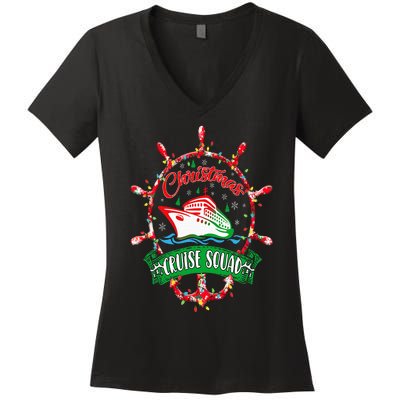 Christmas Cruise Squad Christmas Vacation Cruise Squad Women's V-Neck T-Shirt