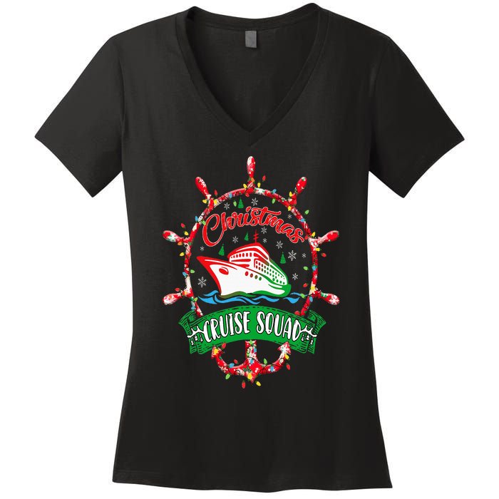 Christmas Cruise Squad Christmas Vacation Cruise Squad Women's V-Neck T-Shirt