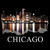 Chicago City Skyline Lights At Night Chicago Illinois USA Sustainable Bucket Hat