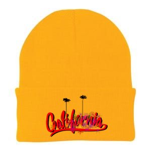 Cool California Script Logo Knit Cap Winter Beanie