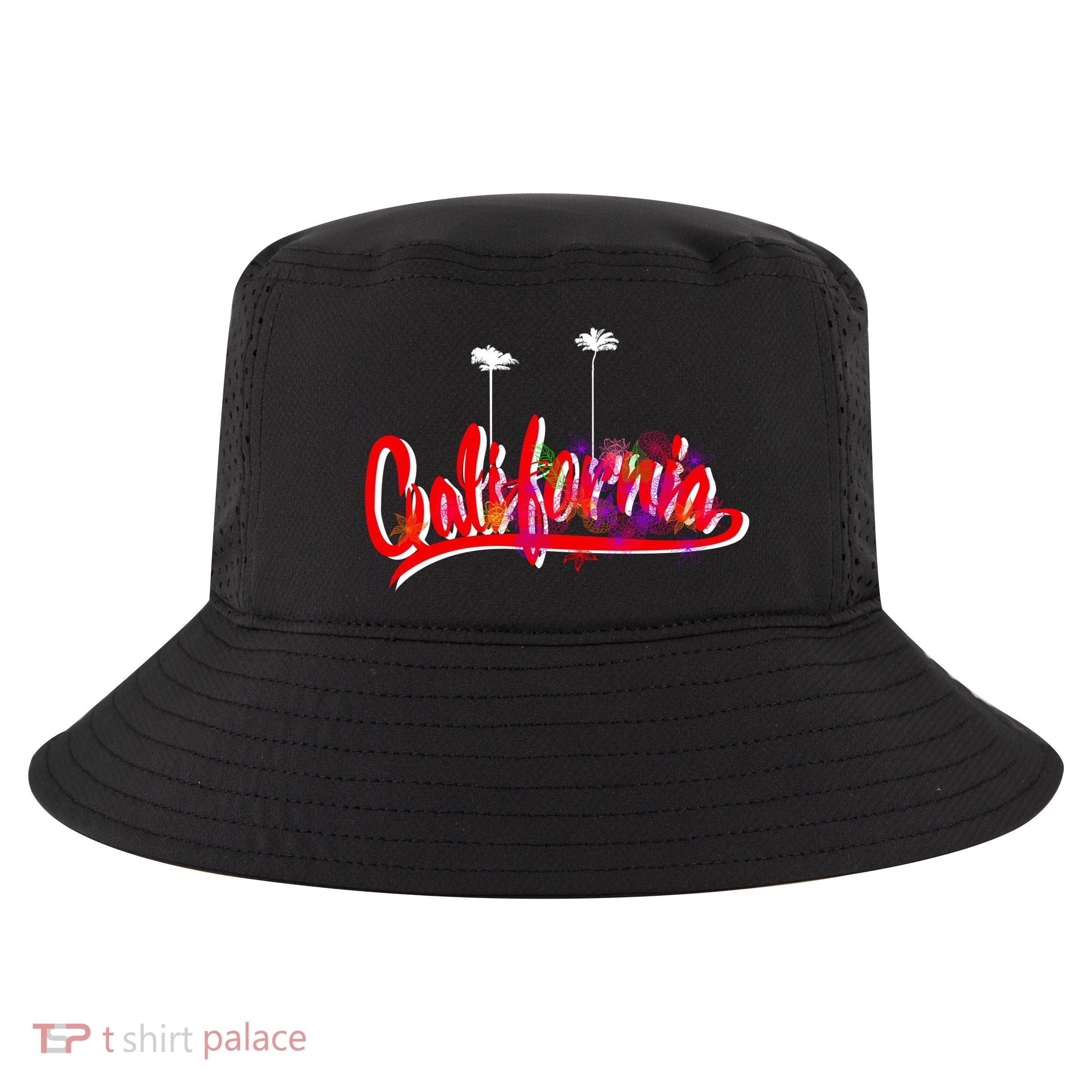 Cool California Script Logo Cool Comfort Performance Bucket Hat