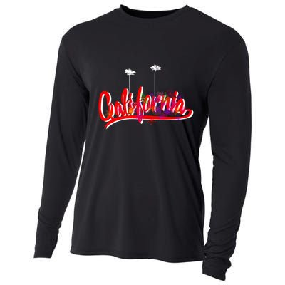 Cool California Script Logo Cooling Performance Long Sleeve Crew