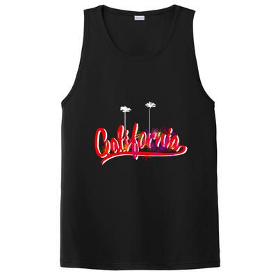 Cool California Script Logo PosiCharge Competitor Tank