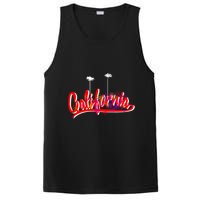 Cool California Script Logo PosiCharge Competitor Tank