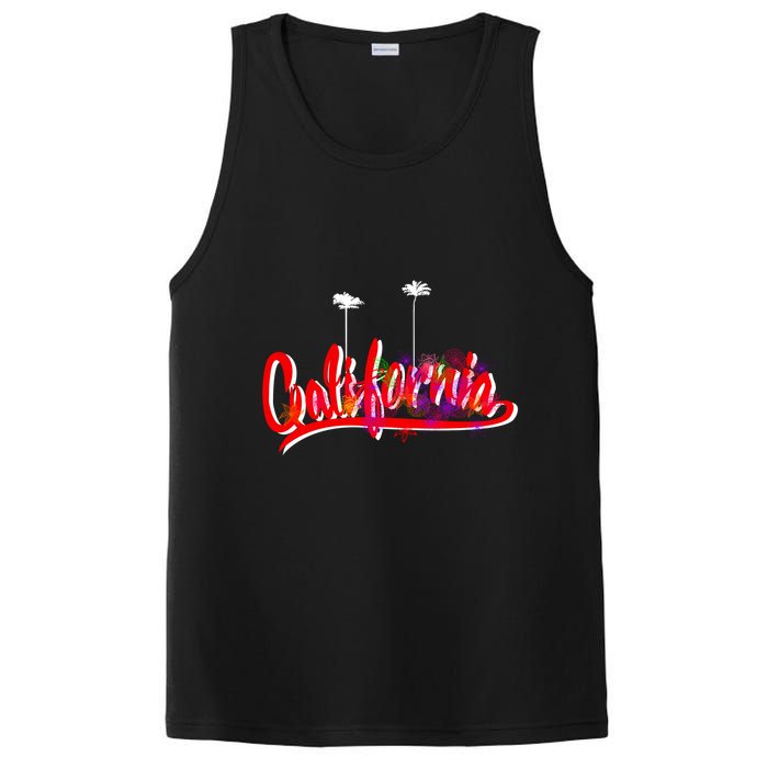 Cool California Script Logo PosiCharge Competitor Tank