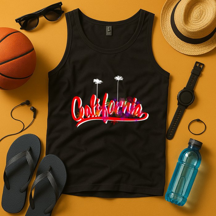 Cool California Script Logo Tank Top