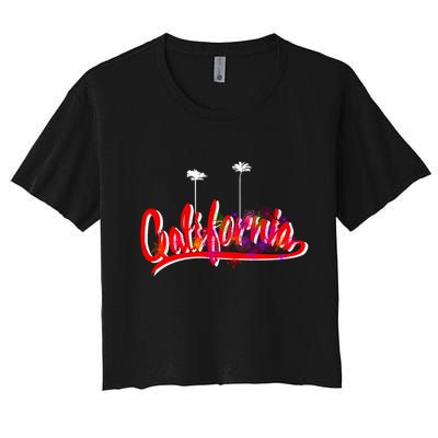 Cool California Script Logo Crop Top