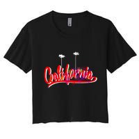 Cool California Script Logo Crop Top
