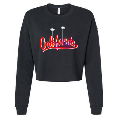 Cool California Script Logo Cropped Pullover Crew