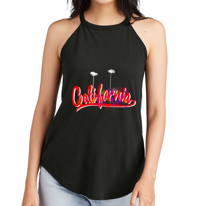 Cool California Script Logo Women's Perfect Tri Rocker Tank